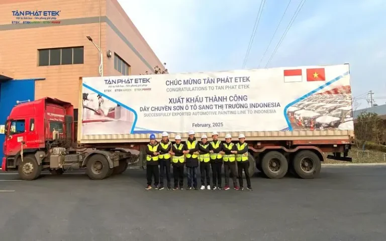 Tân Phát ETEK xuất khẩu dây chuyền sơn ô tô sang Ấn Độ